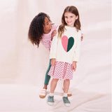 Classic Sweater - Half Heart | Pink Chicken