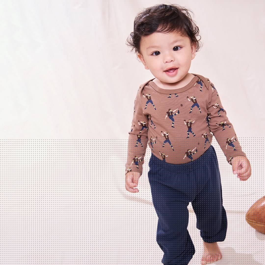 Baby Wonder Bodysuit - Football Player | Pink Chicken