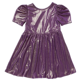 Girls Lame Laurie Dress - Deep Purple
