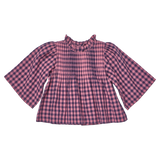 Girls Jaipur Top - Pink Blue Check