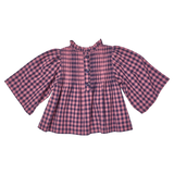 Girls Jaipur Top - Pink Blue Check