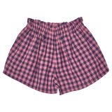Girls Theodore Short - Pink Blue Check