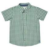 Boys Jack Shirt - Green White Check