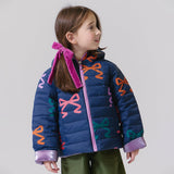 Girls Reversible Riley Jacket - Multi Bows