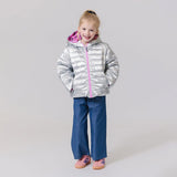 Girls Reversible Riley Jacket - Pink Strawflower | Pink Chicken