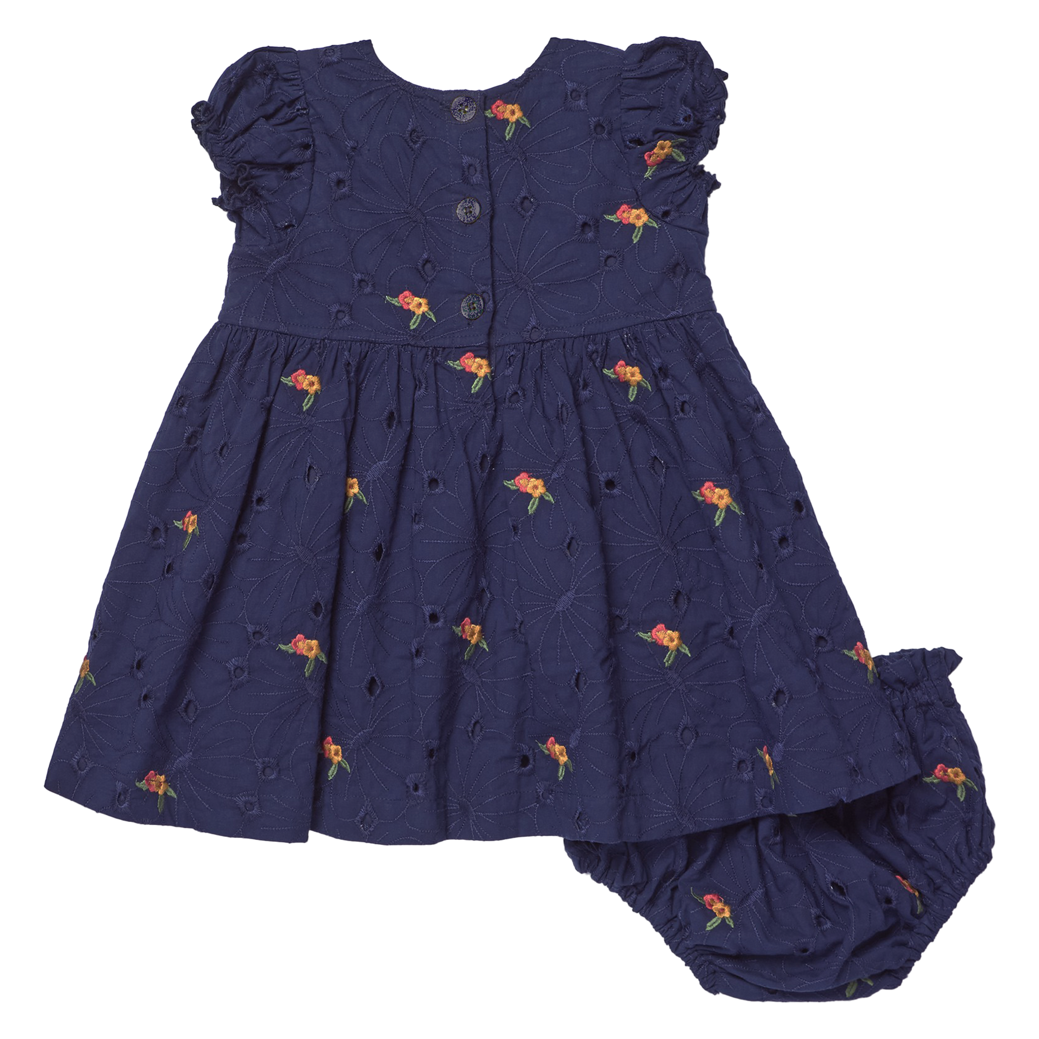 Baby Girls Eliza Dress Set | Eyelet Embroidery