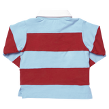 Boys Albert Rugby Shirt - Blue Maroon