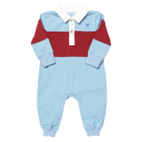 Baby Boys Albert Rugby Jumper - Blue Maroon