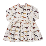 Girls Autumn Dress - Horse Breeds