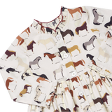 Girls Autumn Dress - Horse Breeds