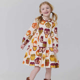 Girls Charlie Dress - Autumn Pansies | Pink Chicken