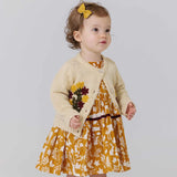 Baby Girls Maude Sweater - Cream Flower Embroidery | Pink Chicken