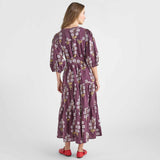 Womens Pintuck Indira Dress - Plum Buttercup Floral | Pink Chicken