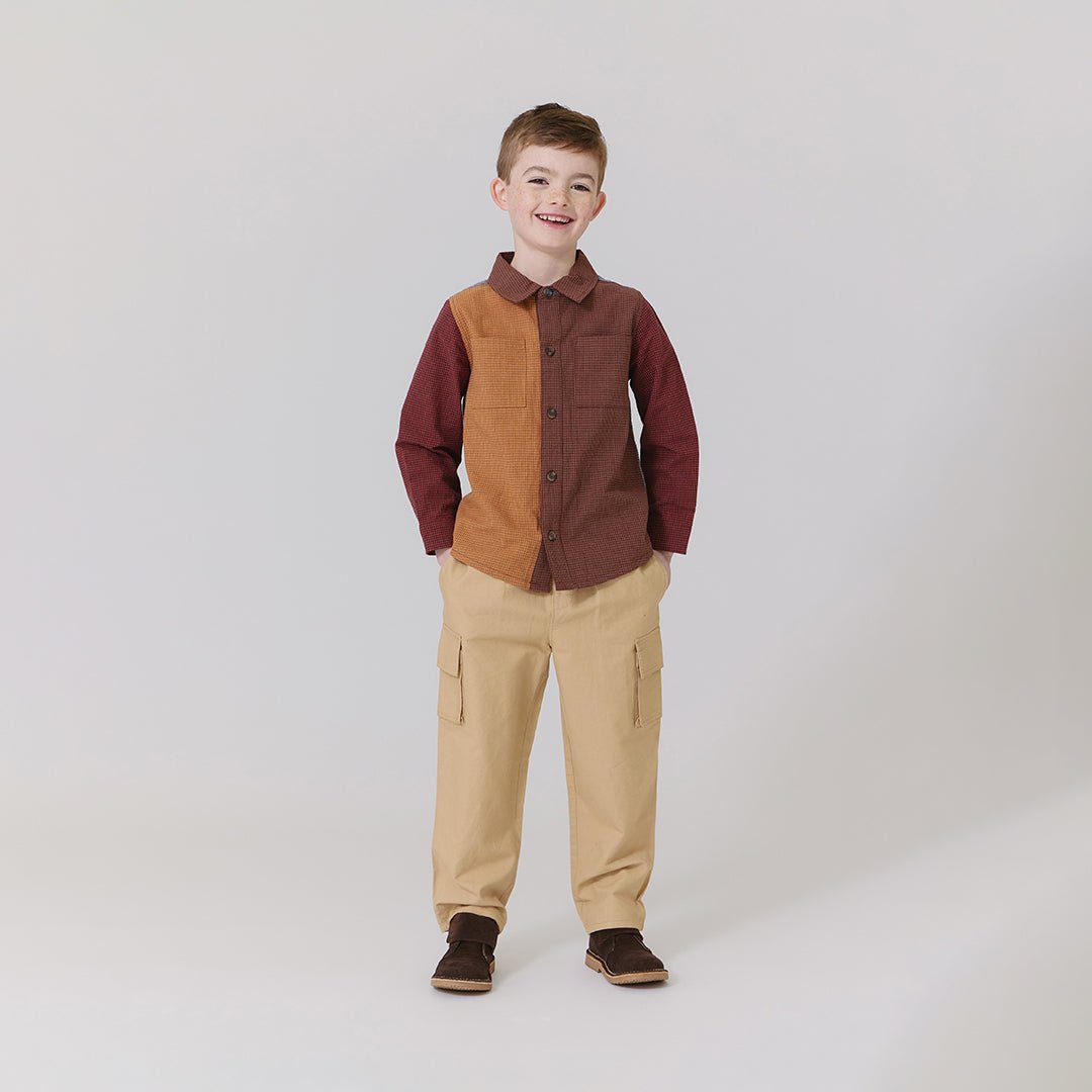 Boys Jack Shirt - Mixed Checks | Pink Chicken