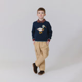Boys Oliver Sweater - Navy Mallard
