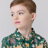 Boys Jack Shirt - Animals of Asia | Pink Chicken