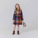Girls Autumn Dress - Harvest Check | Pink Chicken