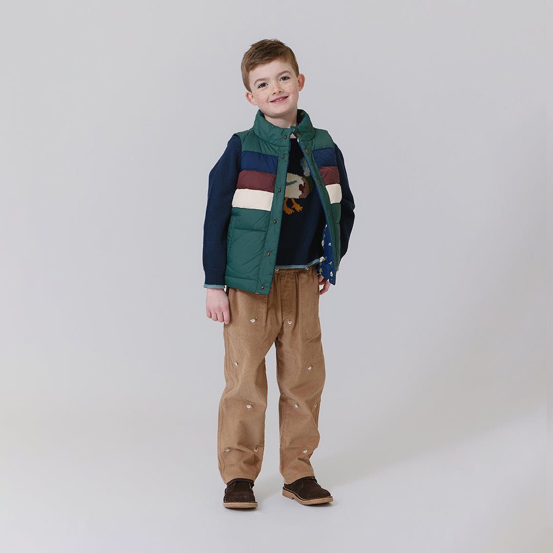 Boys Jackson Pant - Mallard Embroidery | Pink Chicken
