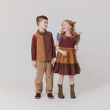 Girls Kit Dress - Mixed Checks | Pink Chicken