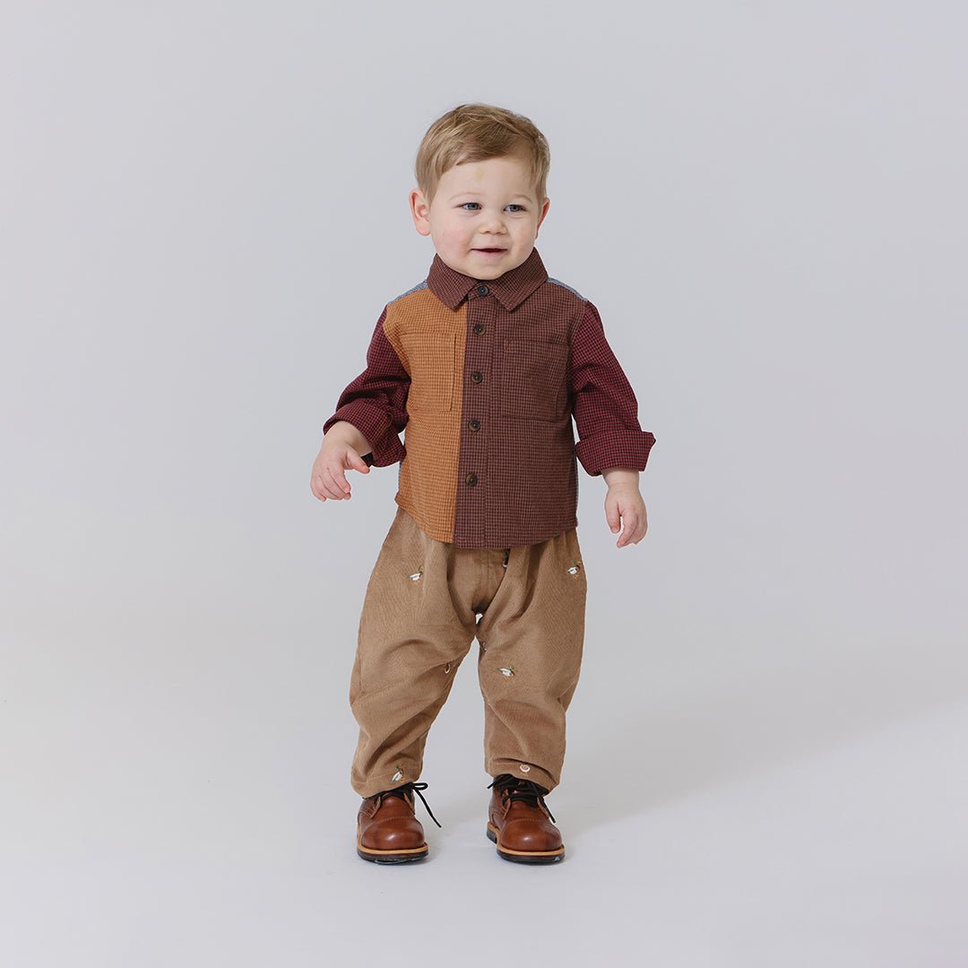 Baby Boys Jack Shirt - Mixed Checks | Pink Chicken