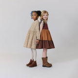 Girls Autumn Dress - Gold Climbing Floral | Pink Chicken