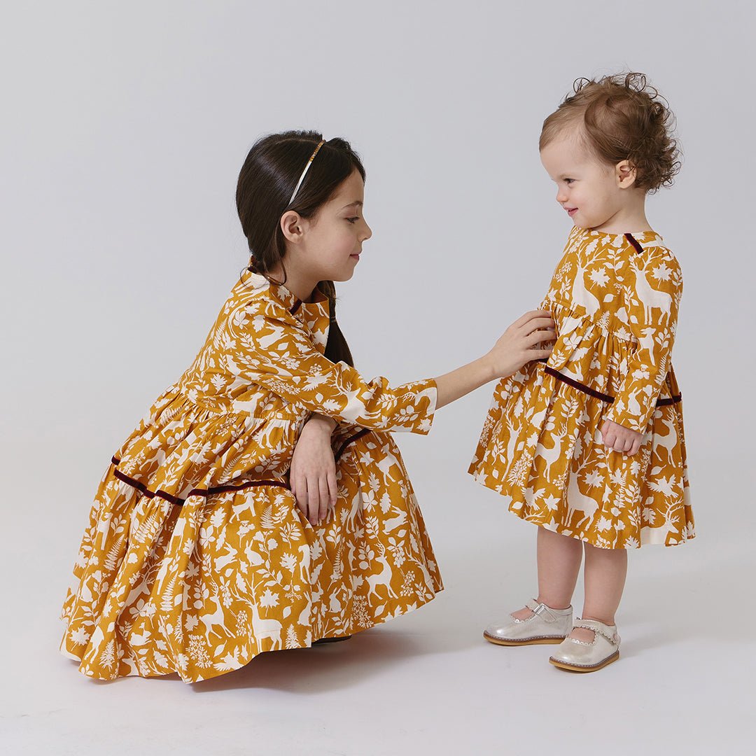 Baby Girls Lennon Dress Set - Harvest Botanical | Pink Chicken