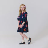 Girls Brooke Dress - Multi Bow Applique | Pink Chicken