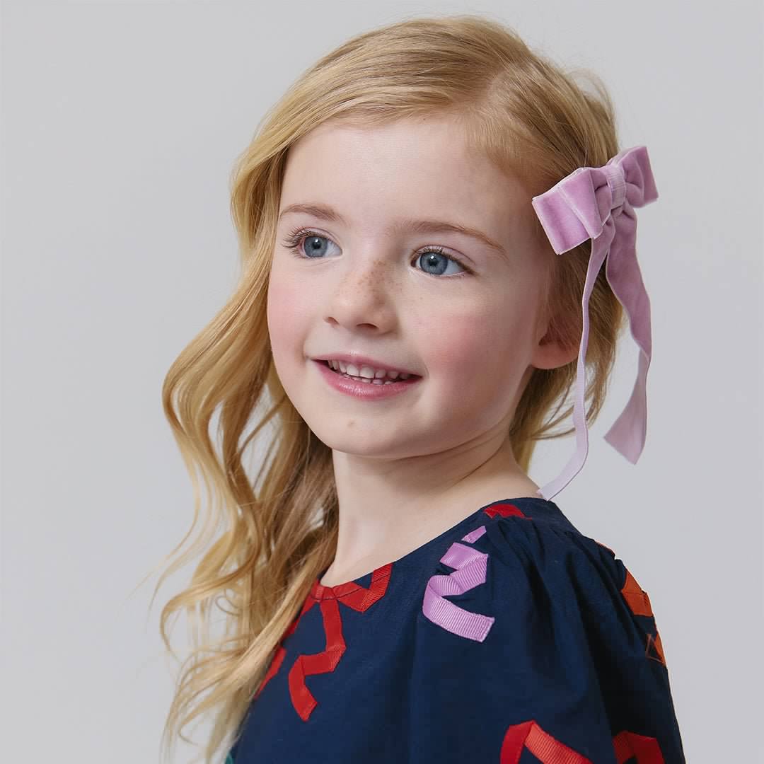 Girls Brooke Dress - Multi Bow Applique | Pink Chicken