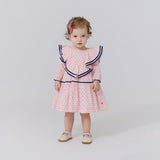 Baby Girls Raphaela Dress Set - Strawberry Cream Polka Dot | Pink Chicken