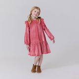 Girls Velour Harper Dress - Desert Rose | Pink Chicken