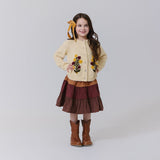 Girls Maude Sweater - Cream Flower Embroidery | Pink Chicken