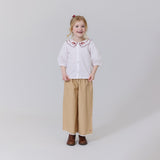 Girls Darcy Top - White Harvest Embroidery