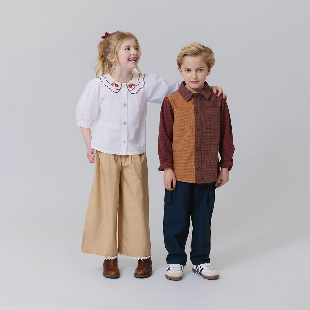 Girls Wylie Pant - Khaki | Pink Chicken