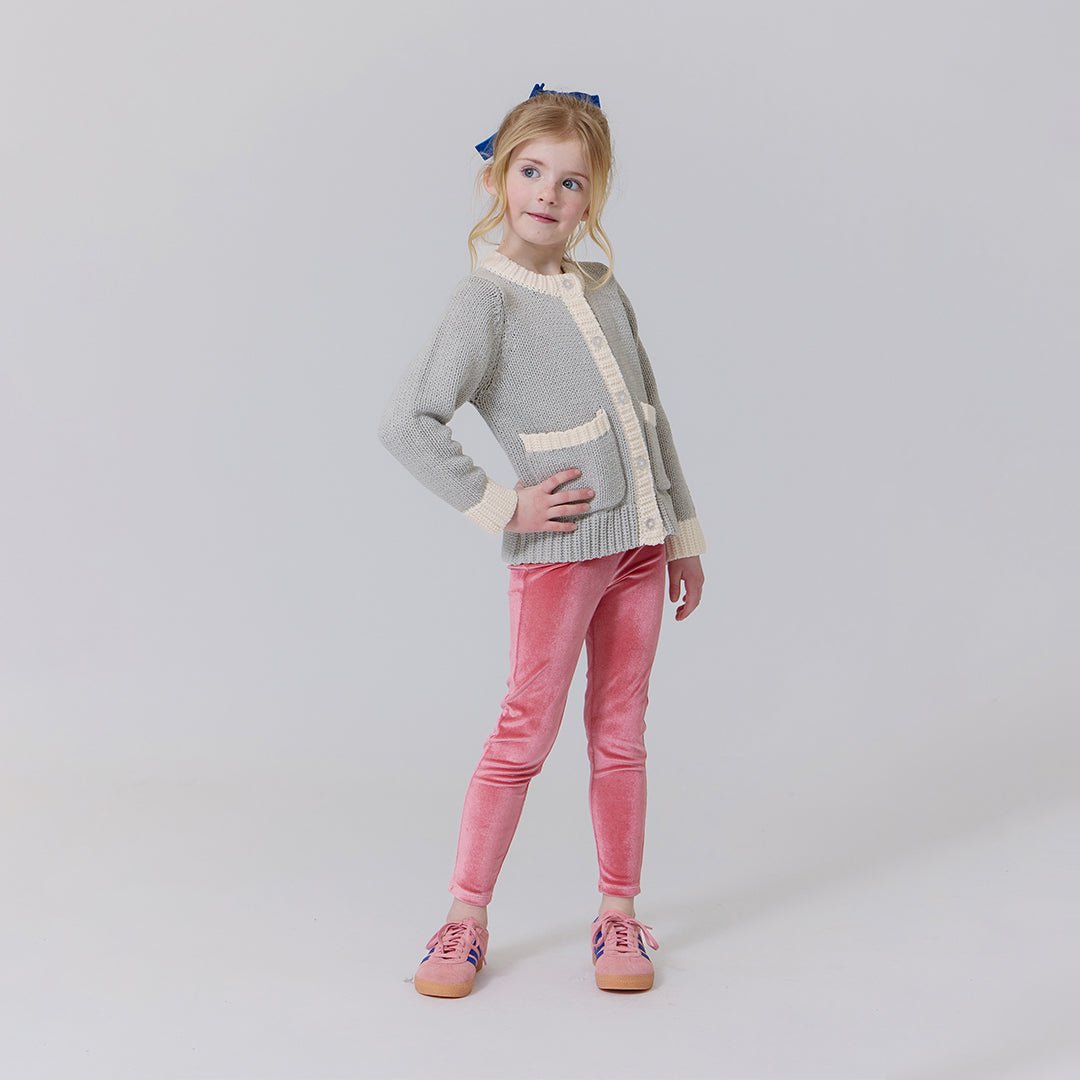 Girls Velour Legging - Desert Rose | Pink Chicken