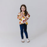 Girls Dana Top - Autumn Pansies | Pink Chicken