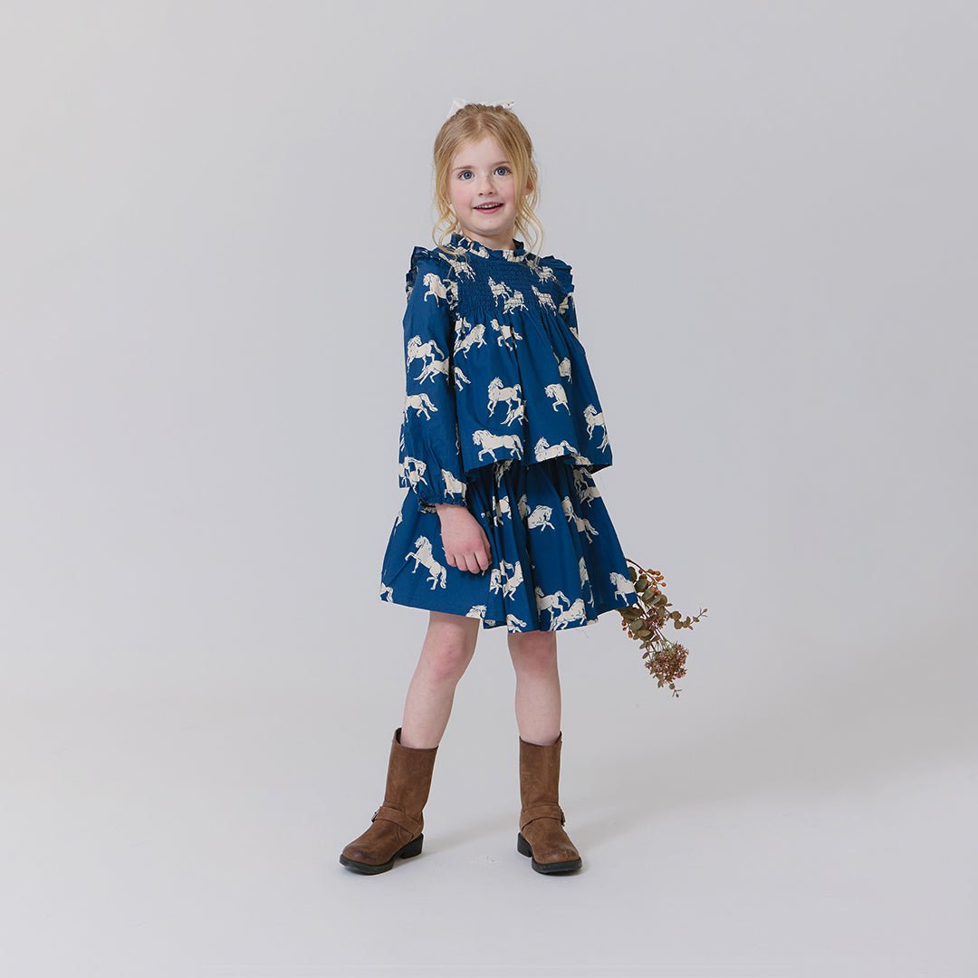 Girls Stevie Top - Wild Horses | Pink Chicken