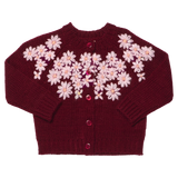 Girls Blossom Sweater - Pink Flower Embroidery