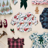 Baby Girls Wynne Bubble - Santa Sleigh