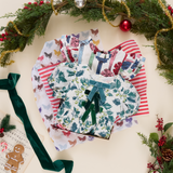Girls Hermione Dress - Green Holly
