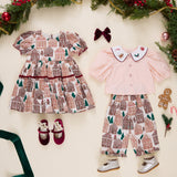 Girls Eliza Dress - Gingerbread Houses