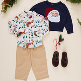 Boys Jack Shirt - Santa Sleigh