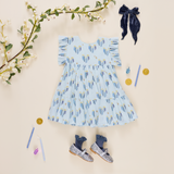 Girls Kit Dress - Menorah Hearts