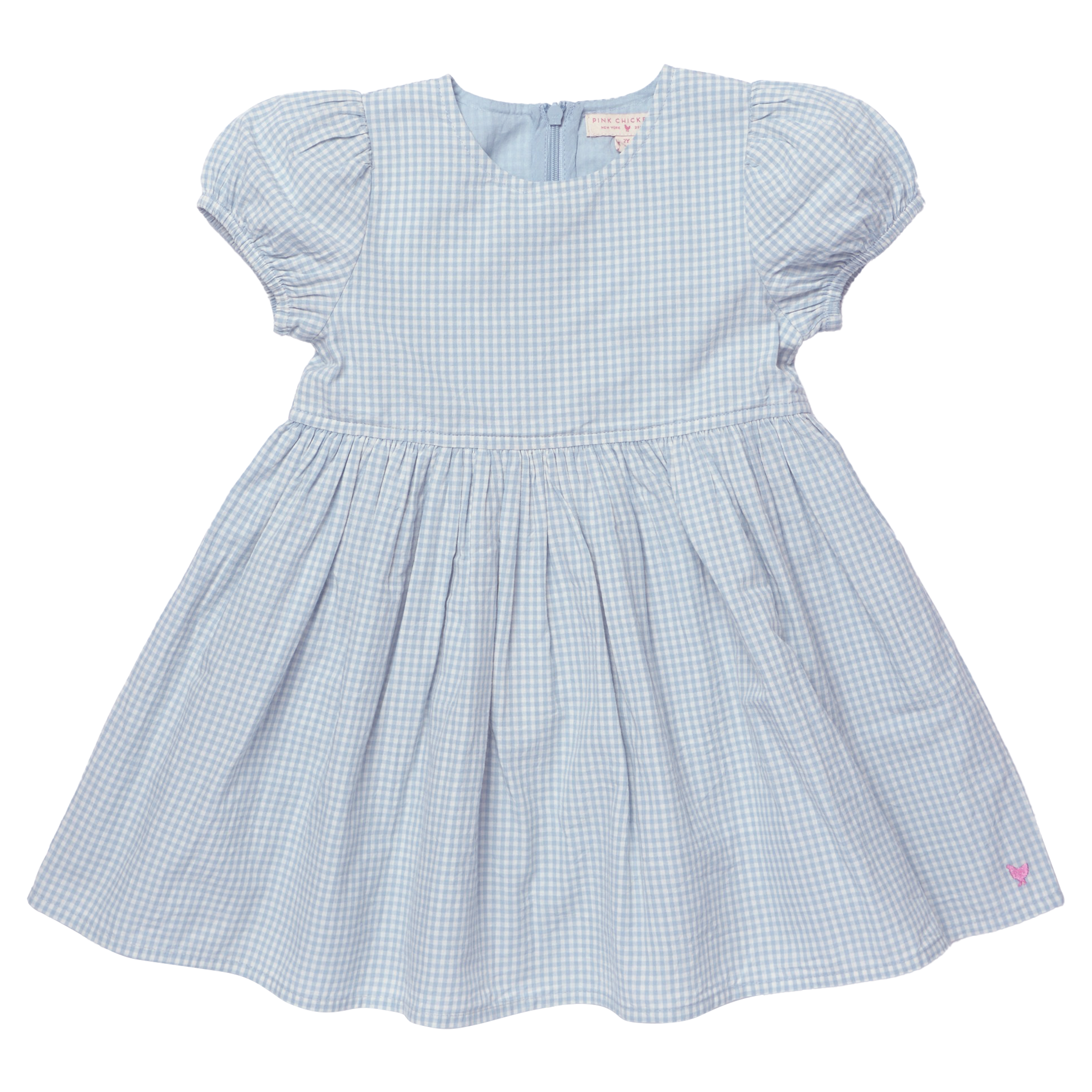 Girls Breyton Dress | Light Blue Gingham | 12Y Girls Breyton Dress | Light Blue Gingham | 12Y