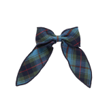 Long Tail bow - Blue Tartan