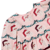 Girls Maribelle Dress - Santa Garland