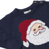 Baby Boys Oliver Sweater - Navy Santa