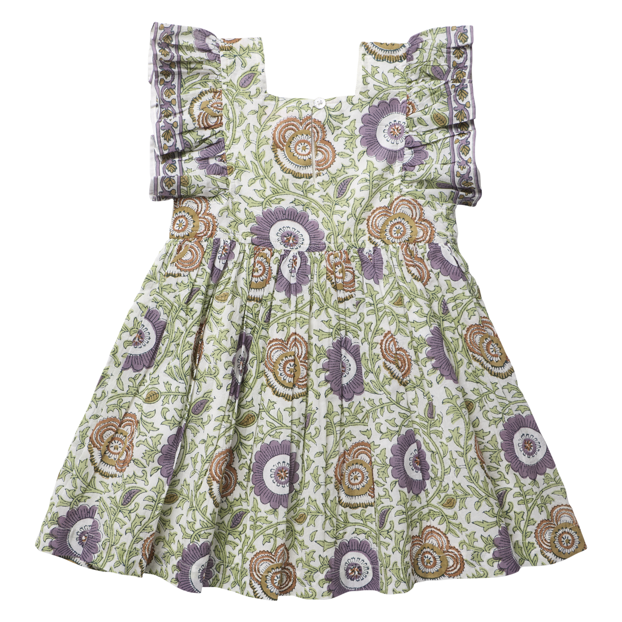 Girls Elsie Dress - Lilac Lisbon Floral Pink Chicken Girls Elsie Dress - Lilac Lisbon Floral Pink Chicken
