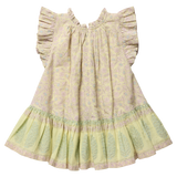 Girls Harper Dress - Citrus Garden Boarder