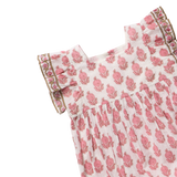 Girls Elsie Dress - Pink Dahlia Floral