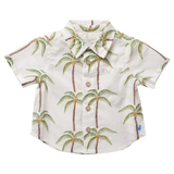 Baby Boys Jack Shirt - Cream Palm Tree